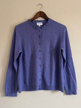 Charter Club 100% Cashmere Knit Cardigan Sweater in Periwinkle